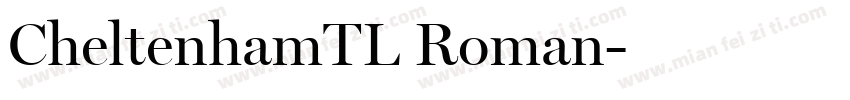 CheltenhamTL Roman字体转换